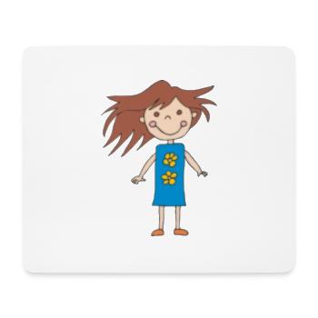 mädchen klein - Mousepad (Querformat) - Weiß - Vorne