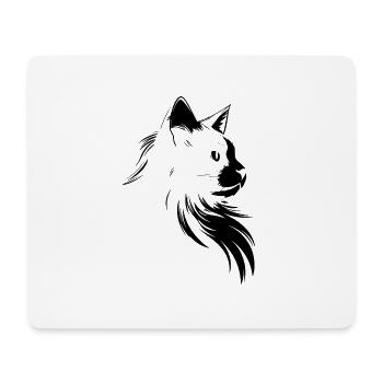 cat, cat motif, cute, gift, gift ideas - Mouse Pad (horizontal) - white - Front