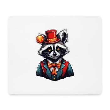 Clown Animal / Circus / Funny / Colorful / Raccoon - Mouse Pad (horizontal) - white - Front