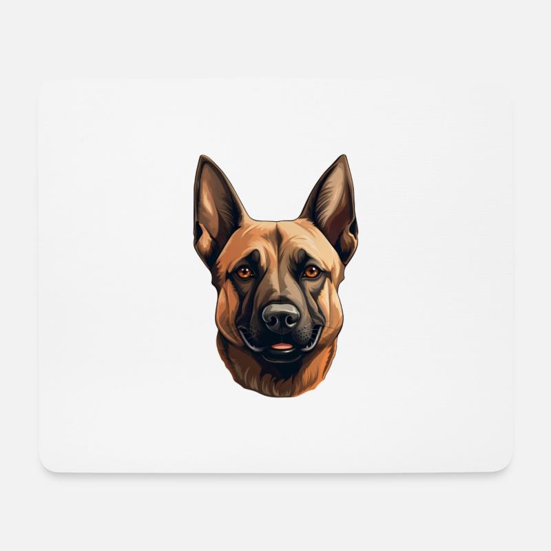 Belgian Malinois - Mousepad (Querformat) - Weiß