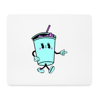 drink cartoon - Mousepad (Querformat) - Weiß - Vorne