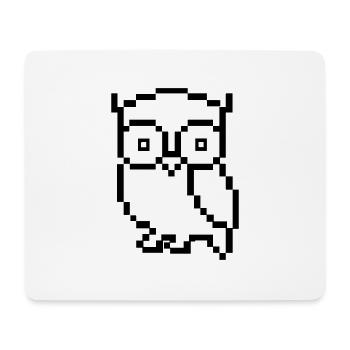 Owl Pixel - Mouse Pad (horizontal) - white - Front