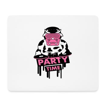 Lustige Party Time Milch Kuh Graffiti Tier Zitat - Mousepad (Querformat) - Weiß - Vorne