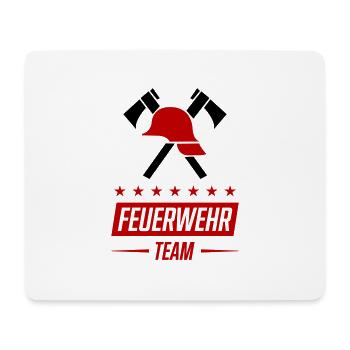 feuerwehr team - Mousepad (Querformat) - Weiß - Vorne