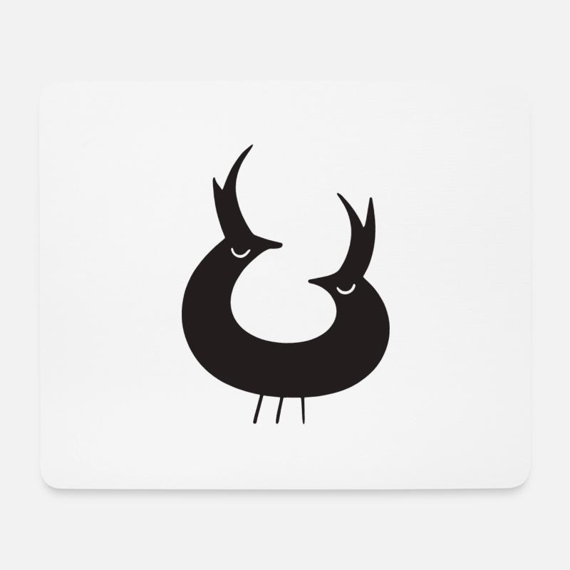 Two birds, One Stone - Mouse Pad (horizontal) - white