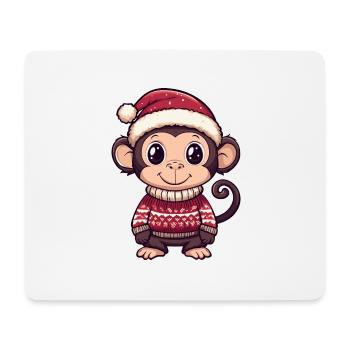 Monkey Christmas Comic - Mouse Pad (horizontal) - white - Front