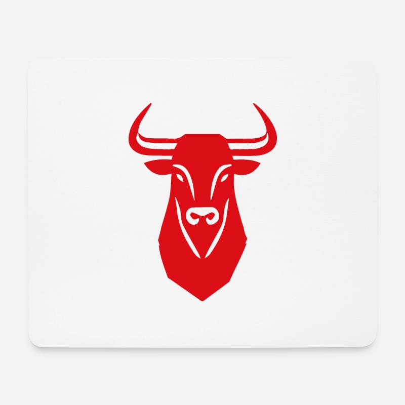 Stiermesse - Mousepad (Querformat) - Weiß