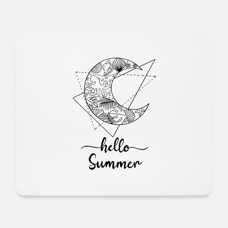 Hallo Sommer - Mousepad (Querformat) - Weiß