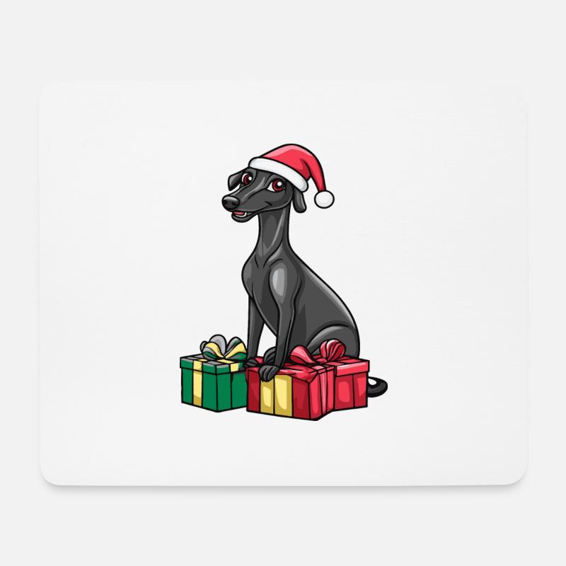 Greyhound Hund Weihnachten Geschenke - Mousepad (Querformat) - Weiß