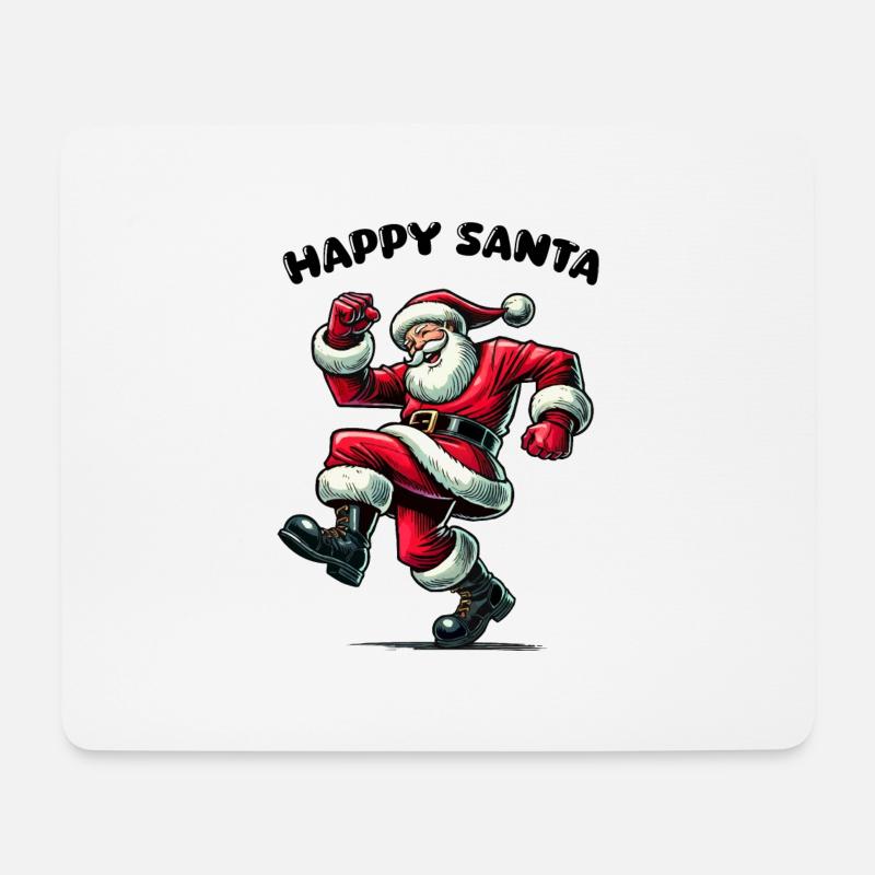 nikolaus happy santa - Mousepad (Querformat) - Weiß