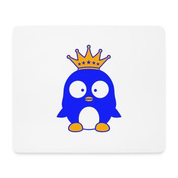 Crown Penguin King Queen Prince Princess Small - Mouse Pad (horizontal) - white - Front