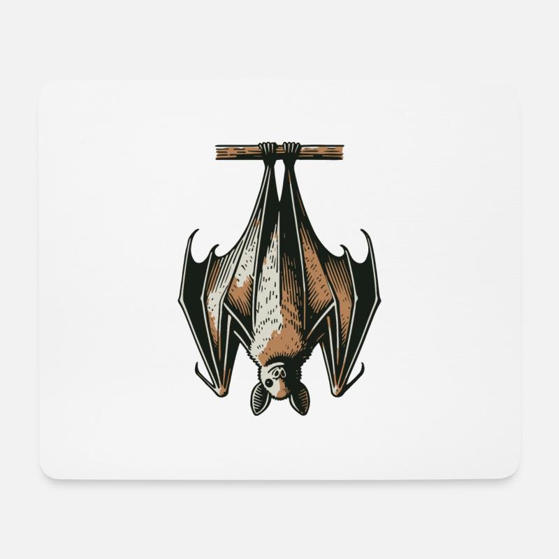 Chauve-souris - Tapis de souris (format paysage) - blanc