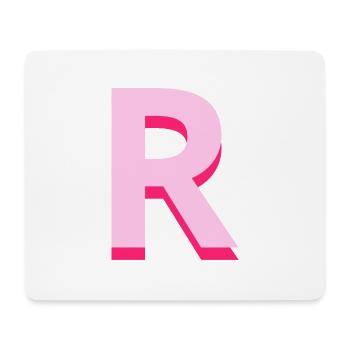 Pop und moderner rosa Buchstabe r - Mousepad (Querformat) - Weiß - Vorne