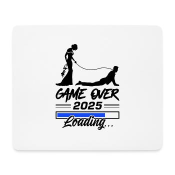 Hochzeit Loading 2025 Game Over - Mousepad (Querformat) - Weiß - Vorne