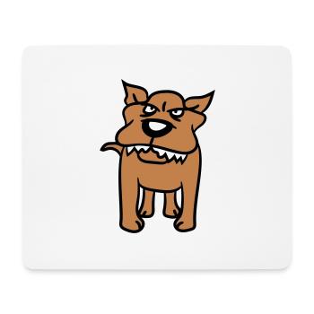 Chien, Monstre, Maléfique, Dangereux, Loup, Dents acérées - Tapis de souris (format paysage) - blanc - Devant