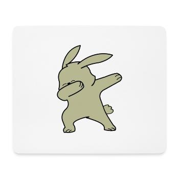 Dabbing Rabbit - Mousepad (Querformat) - Weiß - Vorne