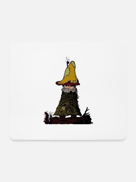 Waldläufer Gnom Zwerg Halbling Kobold Kabauter - Mousepad (Querformat) - Weiß