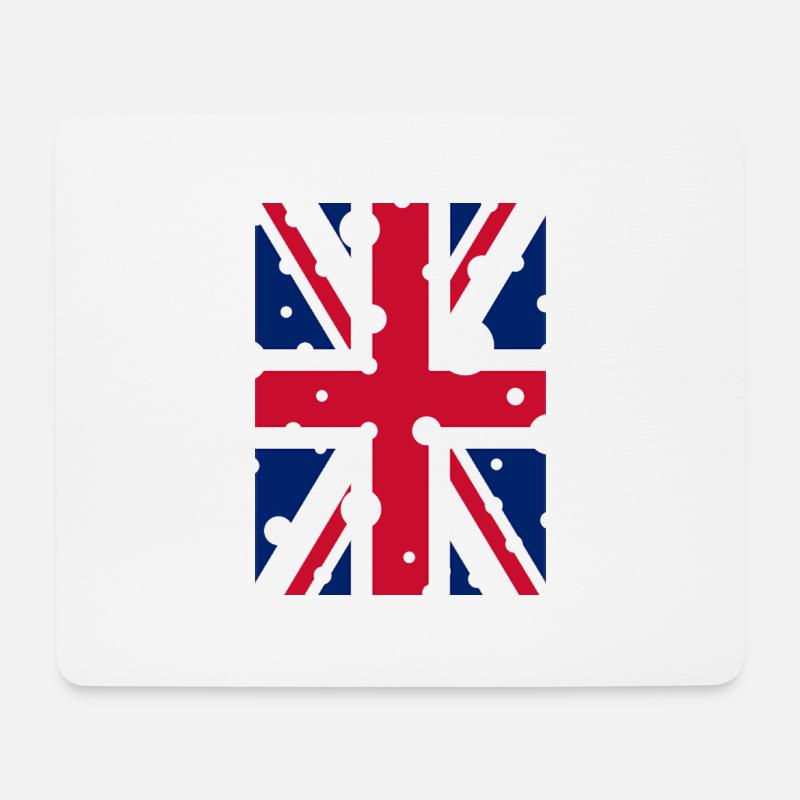 Englische Flagge - Mousepad (Querformat) - Weiß