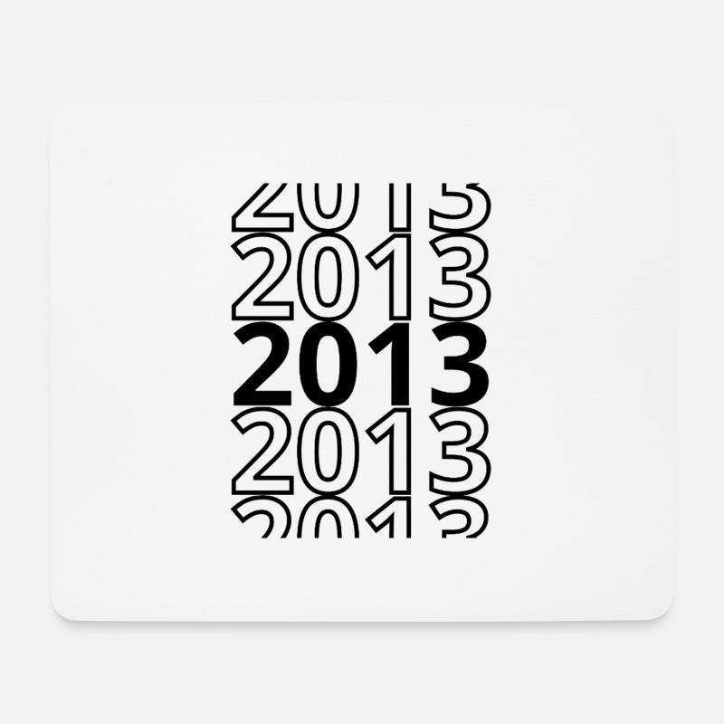2013 2013 2013 - Mousepad (Querformat) - Weiß