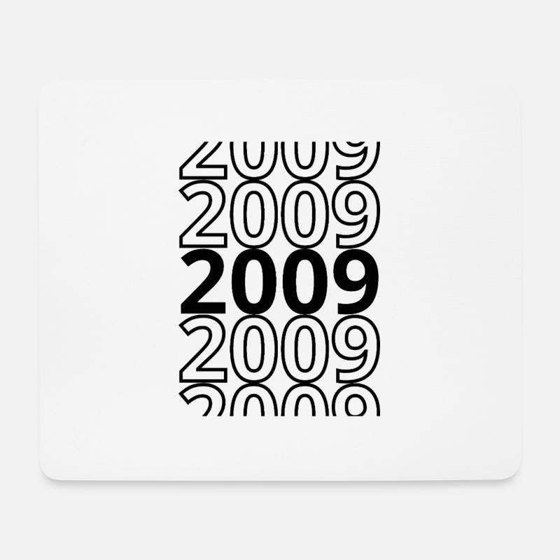 2009 2009 2009 - Mousepad (Querformat) - Weiß