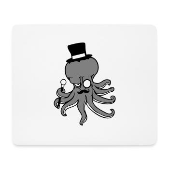 Kraken Mr. Sir Chapeau haut de forme Monocle Lunettes Empire - Tapis de souris (format paysage) - blanc - Devant