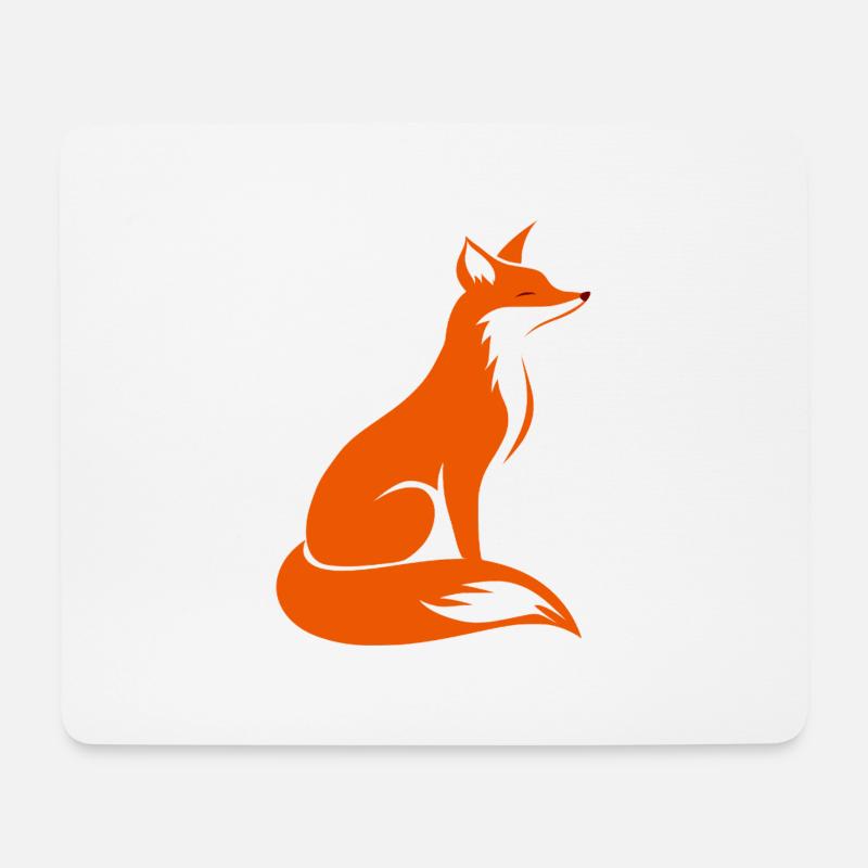 Fuchs - Mousepad (Querformat) - Weiß