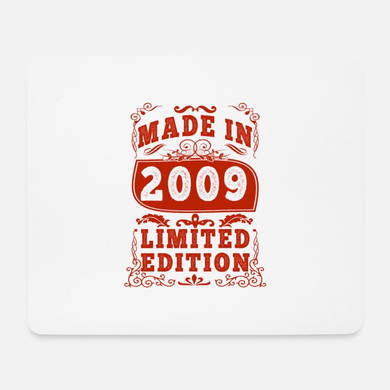 2009 Geburtstag 2009 Jahrgang 2009 Geburtstag - Mousepad (Querformat) - Weiß