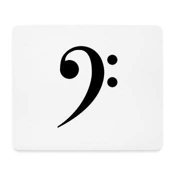 Bassschlüssel - Mousepad (Querformat) - Weiß - Vorne