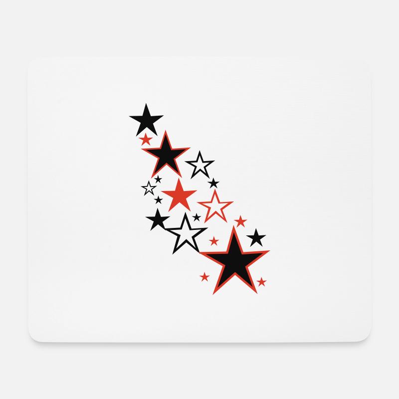 Sterne - Mousepad (Querformat) - Weiß