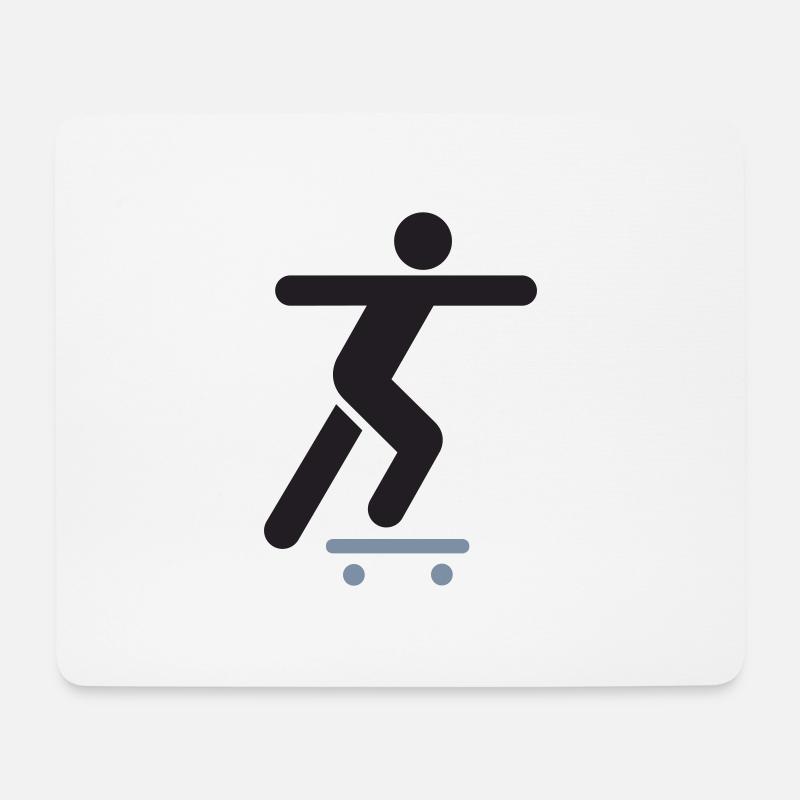 skateboard - Mousepad (Querformat) - Weiß