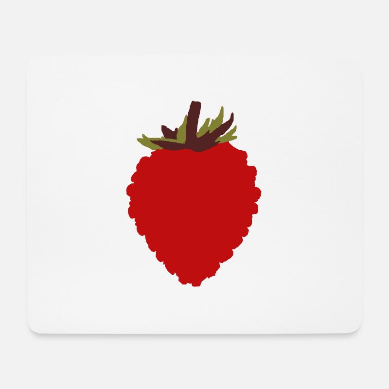 Wild Strawberry - Mousepad (Querformat) - Weiß