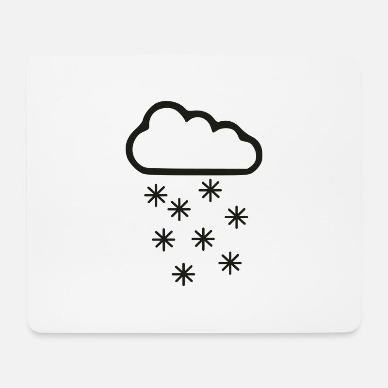 Schnee - Mousepad (Querformat) - Weiß