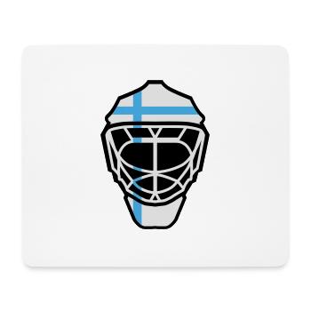 Hockey Goalie Maske Finland - Mousepad (Querformat) - Weiß - Vorne