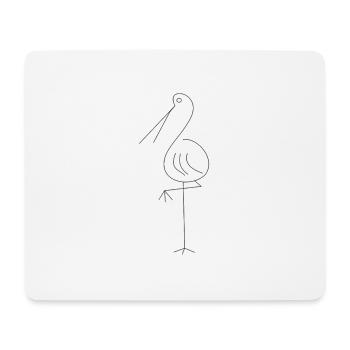 oiseau - Tapis de souris (format paysage) - blanc - Devant