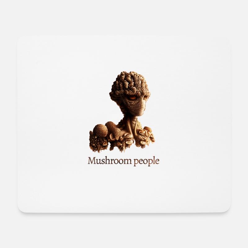 Pilzmenschen - Mousepad (Querformat) - Weiß