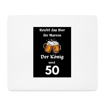 Reicht das Bier 50 - Mousepad (Querformat) - Weiß - Vorne