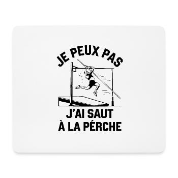 I Can't I Pole Vault Funny Pole Vault - Mouse Pad (horizontal) - white - Front