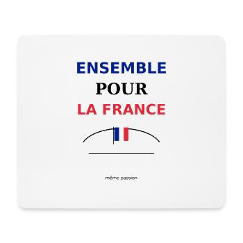 Ensemble France: Unité et Fierté - Tapis de souris (format paysage) - blanc - Devant