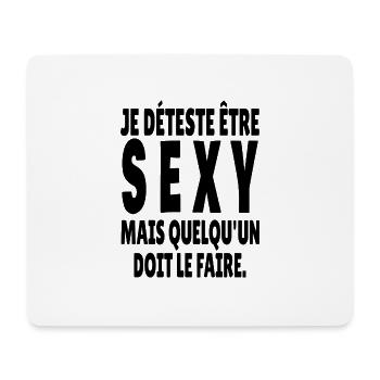 je déteste être sexy - Tapis de souris (format paysage) - blanc - Devant