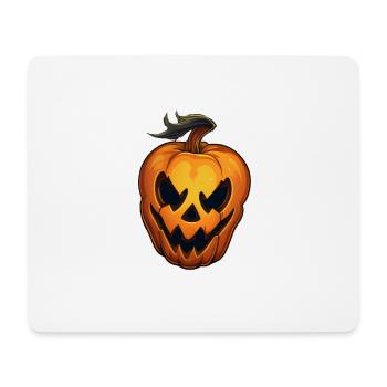 Citrouille maléfique d’Halloween - Tapis de souris (format paysage) - blanc - Devant