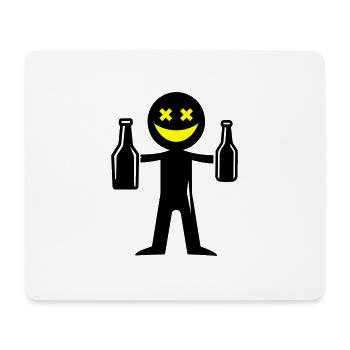 Bière Stick Figure - Tapis de souris (format paysage) - blanc - Devant