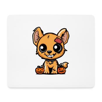 Chien Halloween Zombie Dessin animé - Tapis de souris (format paysage) - blanc - Devant