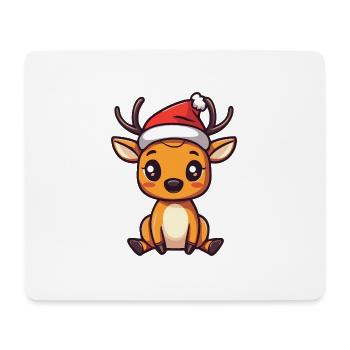 Hirsch Weihnachten Christmas - Mousepad (Querformat) - Weiß - Vorne