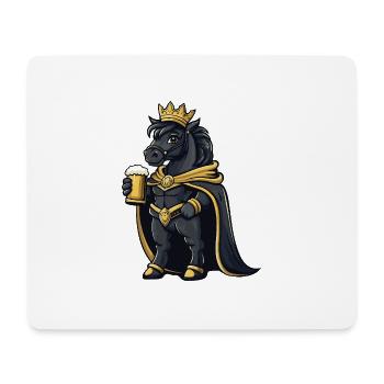 Pferd Bier Lustig - Mousepad (Querformat) - Weiß - Vorne