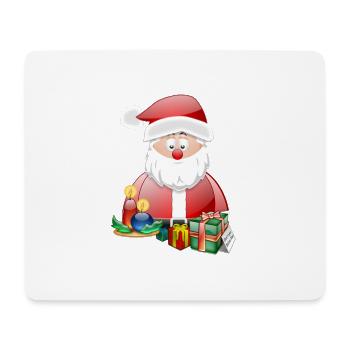 Noel Santa et cadeaux lumineux - Tapis de souris (format paysage) - blanc - Devant