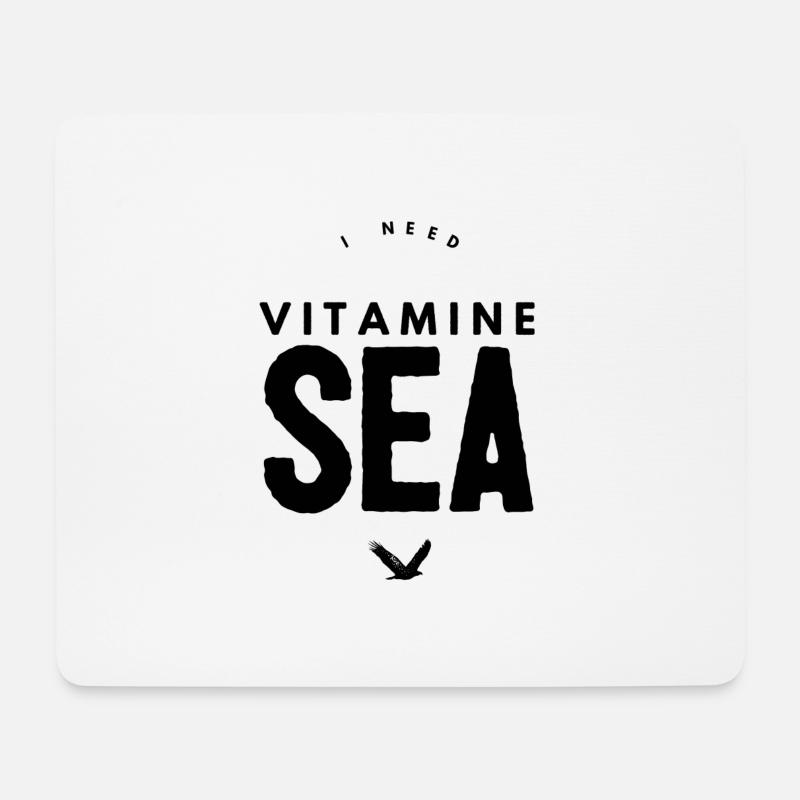 I NEED VITAMINE SEA - Mouse Pad (horizontal) - white