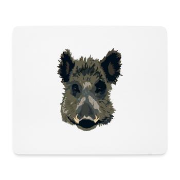 Wildschwein - Mousepad (Querformat) - Weiß - Vorne