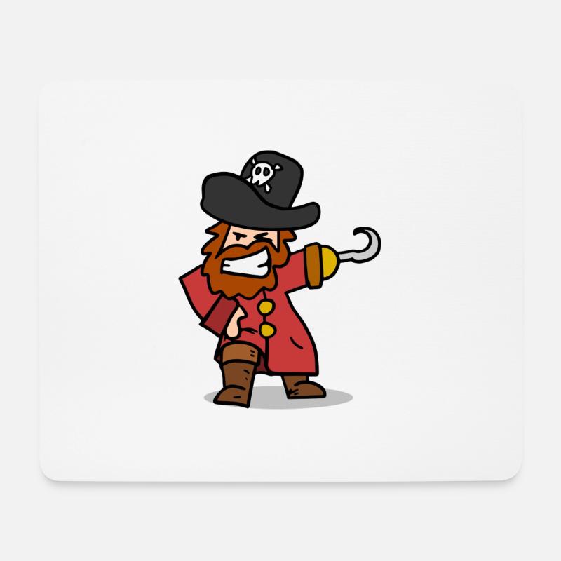 Captain Rake - Mousepad (Querformat) - Weiß