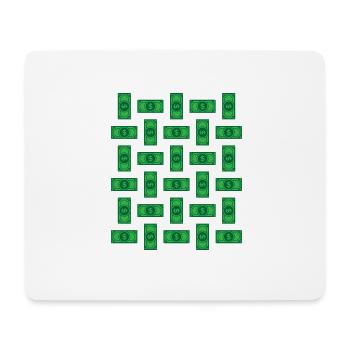 Argent, argent, dollars, vert - Tapis de souris (format paysage) - blanc - Devant