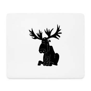 Elch - Mousepad (Querformat) - Weiß - Vorne